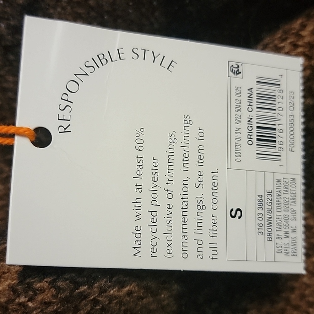 NWT Knox Rose Trendy Fall Animal Print Cardigan/Jacket Size S - Picture 8 of 8